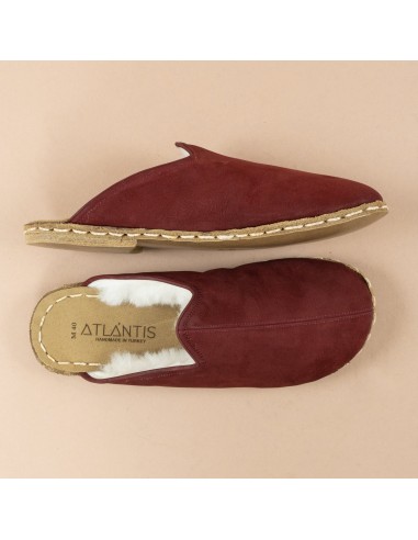 Men's Burgundy Barefoot Shearlings outlet