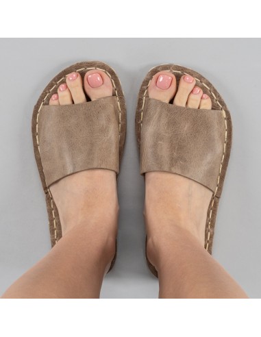 Tan Barefoot Slide Sandals pas cher chine