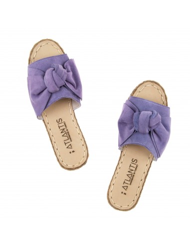 Lavender Bows Leather Sandals le concept de la Pate a emporter 