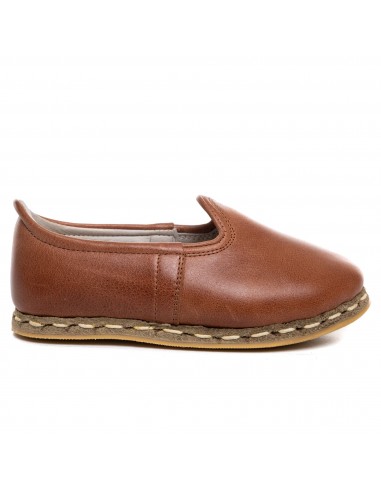 Kids Antique Brown Leather Shoes les muscles