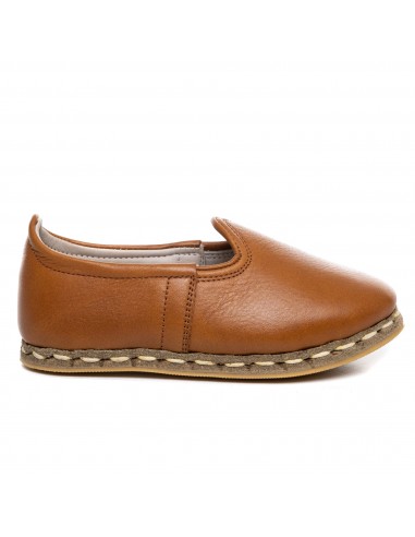 Kids Cocoa Brown Leather Shoes de France