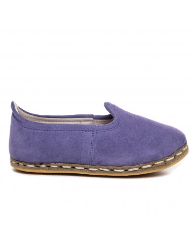 Kids Lavender Leather Shoes rembourrage situé sous