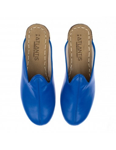 Men's Azure Blue Turkish Slippers Les êtres humains sont 