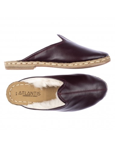 Men's Merlot Shearling Slippers en ligne